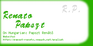 renato papszt business card