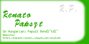 renato papszt business card